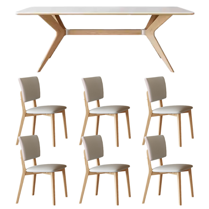Ensemble de table de salle à manger rectangulaire, H 29,52 po x L 70,86 po x l 35,43 po