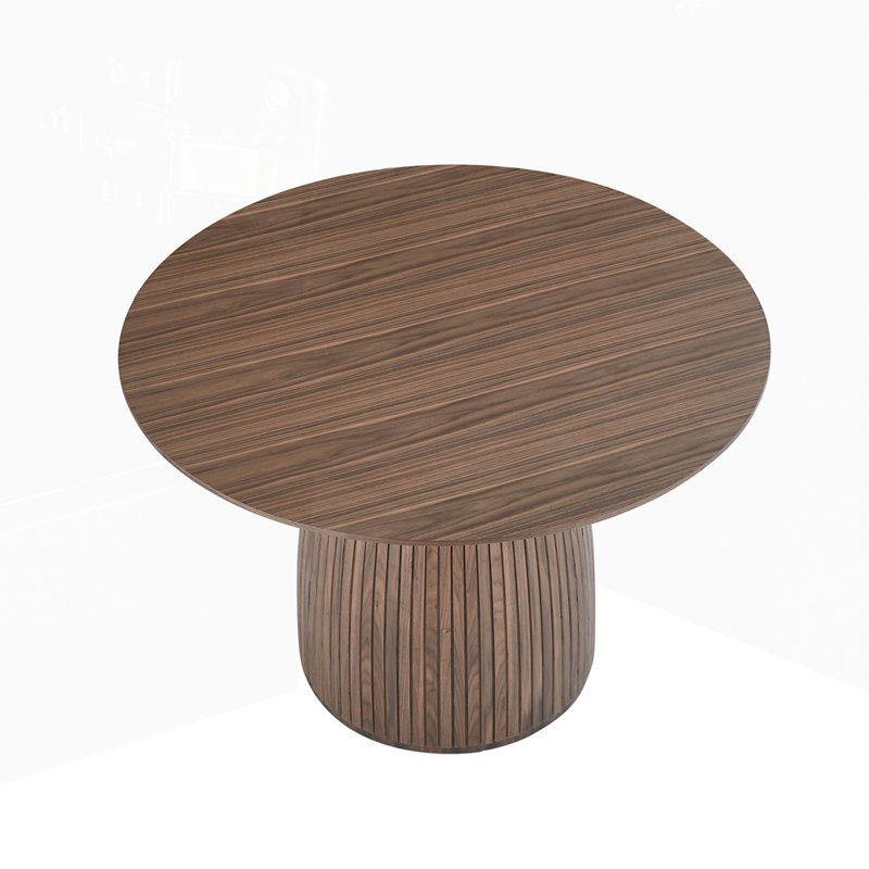 MDF Dining Table Kitchen Table Small Space Dining Table for Living Room, Walnut