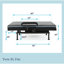 Taille réglable du lit relevable - Housse de matelas en mousse à mémoire de forme ferme de 6 po, fonction d'assistance, télécommande câblée, garde-corps rembourrés, charge maximale de 450 lb, métal bleu avec matelas fonctionnel avec housse à fermeture à glissière, télécommande