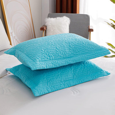 Quilted Floral Bed Pillow Shams