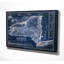 « rétro new york map », reproduction d’impression sur toile tendue en bleu-1584558564