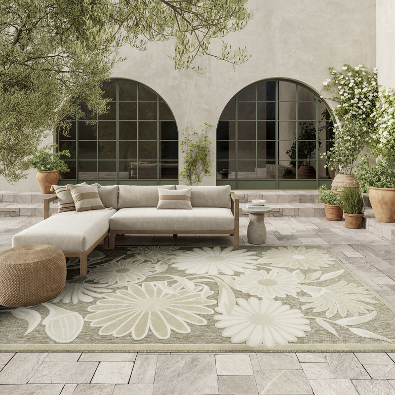 Tapis d'extérieur Shila, Rectangle 5 pi 3 po x 7 pi 5 po