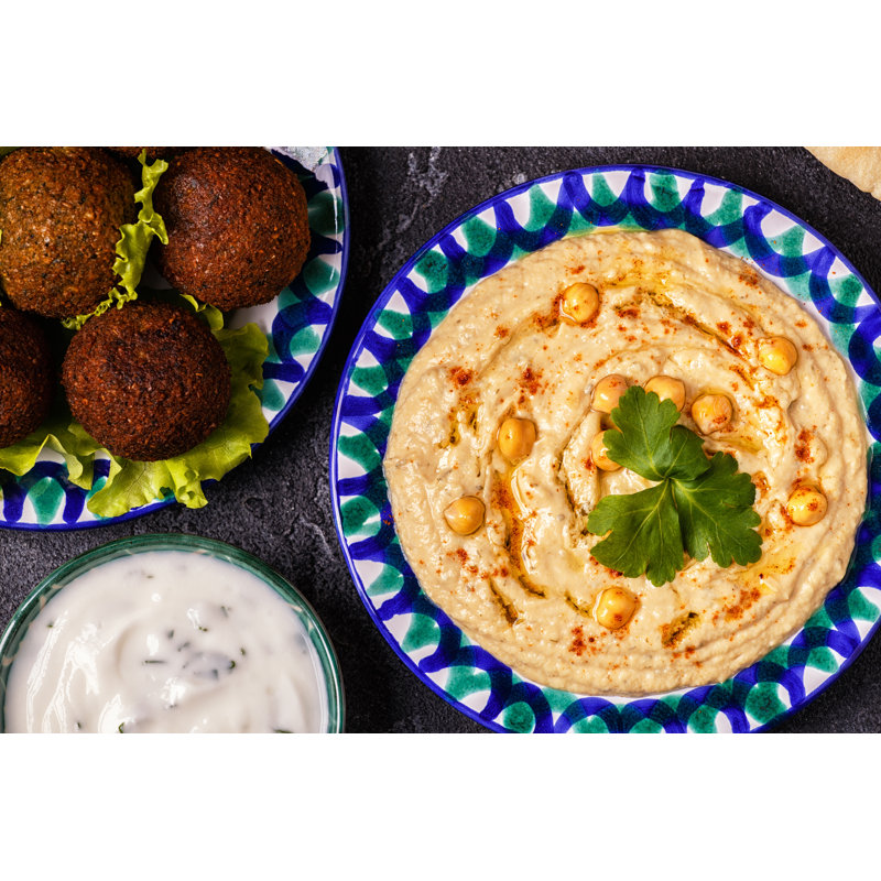 Falafel And Hummus by Tbralnina - Wrapped Canvas Print, 30cm H x 46cm W x 3.8cm D