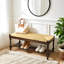 Banc de rangement en bois massif Shaylee