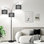 Lampe sur pied à arc à intensité variable avec 3 lumières réglables et grand arbre de 80 po pour le salon, la chambre à coucher et le bureau