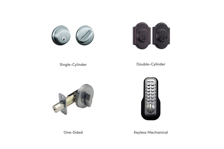 types of mechanical deadbolts collage