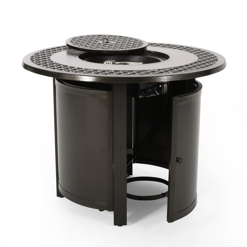 Table de foyer d'extérieur au propane en aluminium Jay