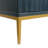 Edgar Teal Sideboard, 6 Shelf & Gold Metal Frame