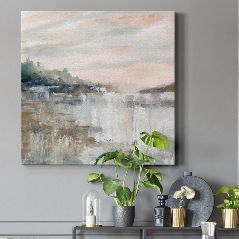 Crystal Falls - Reproduction d'art sur toile tendue, H 24 po x l 24 po x P 1 po