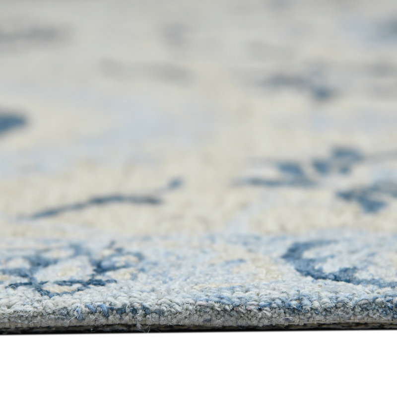 Tapis en laine crocheté à la main Newburg, Rectangle 9 pi x 13 pi