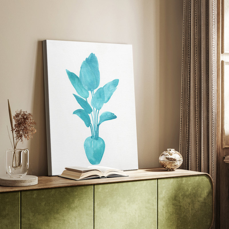 Watercolor House Plant II - galerie Cavas sur mesure, H 12 po x l 8 po