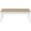 3 tables de bout assorties en pin et blanc vieilli, finition en bois d'ingénierie de qualité avec bases, convenant à un espace de vie principal