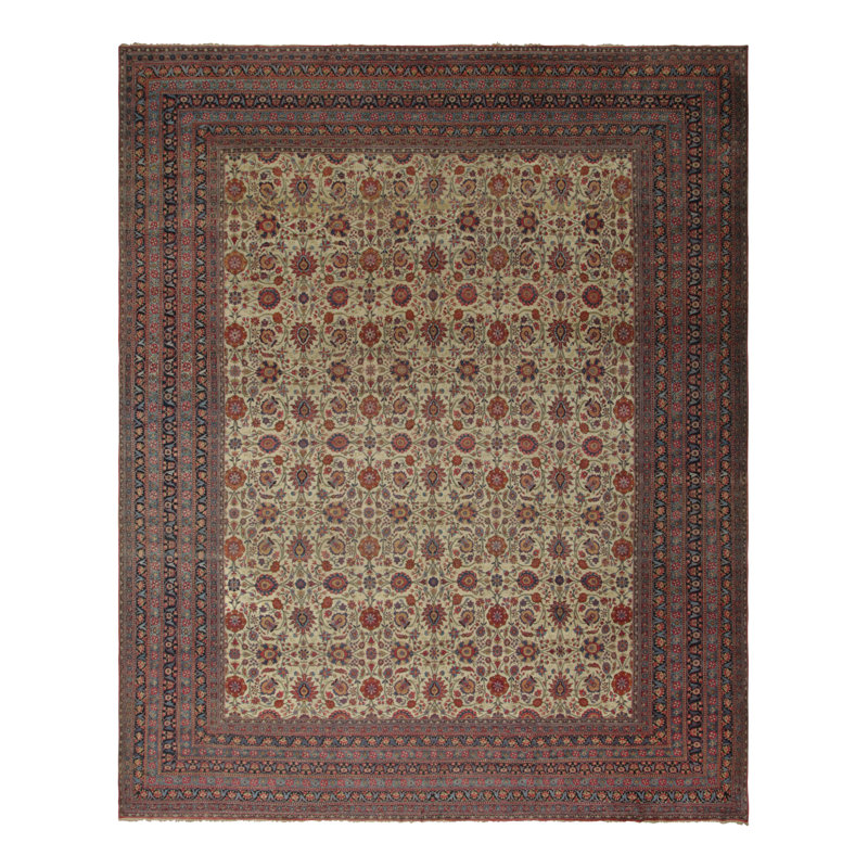 Antique One-of-a-Kind 13'8X16'7 Hand Knotted Area Rug
