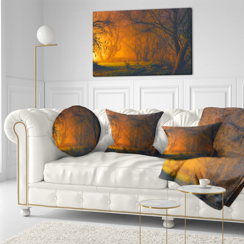 Coussin lombaire paysage magique