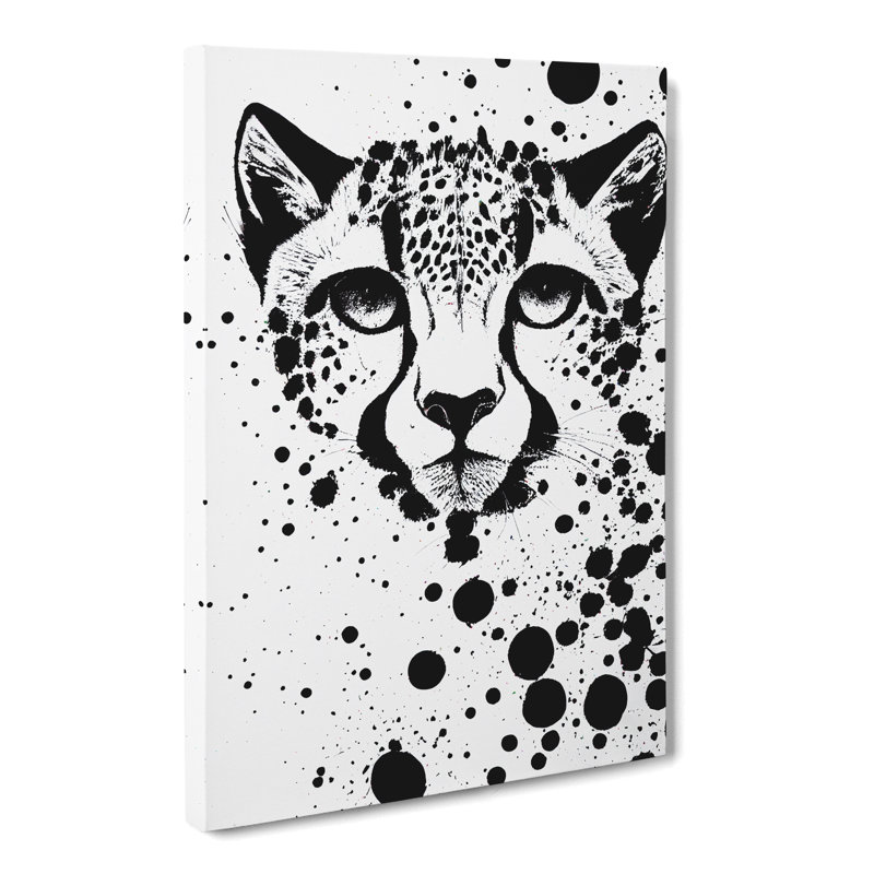Cheetah Splatter - Wrapped Canvas, 76cm H x 50cm W x 3cm D