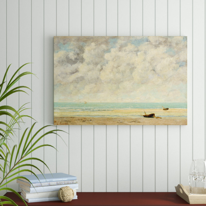 «The Calm Sea», peinture sur toile, H 24 po x l 36 po