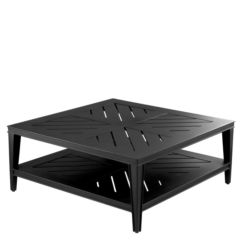 Bell Rive Outdoor Square Coffee Table, Black