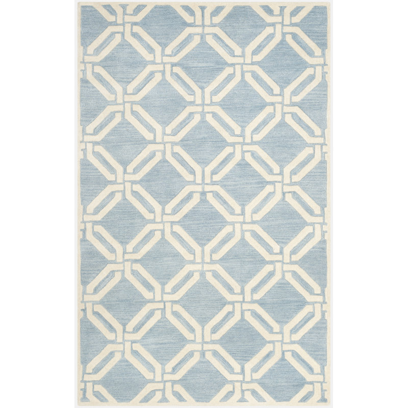Aubrielle Hand Tufted Wool Geometric Rug, Rectangle 2' x 3'