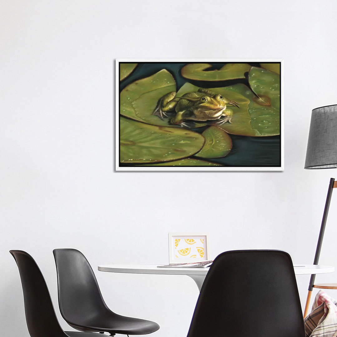 Grüner Frosch von Richard Macwee - Galerie-verpackte Leinwand Giclée auf Leinwand