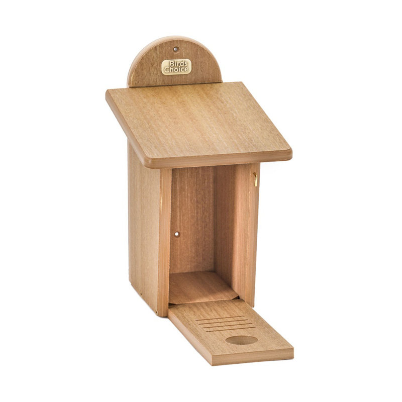 Natural Teak Recycled Plastic Bluebird House, 12.5"