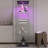 LED Lights Glass Display Cabinet 4 Shelves With Door, Floor Standing Curio Bookshelf