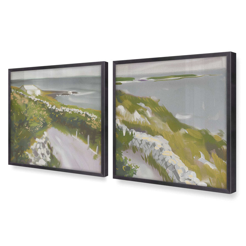 «Floral Coastal Walk», Zinc patiné, H 13,75 po x l 13,75 po
