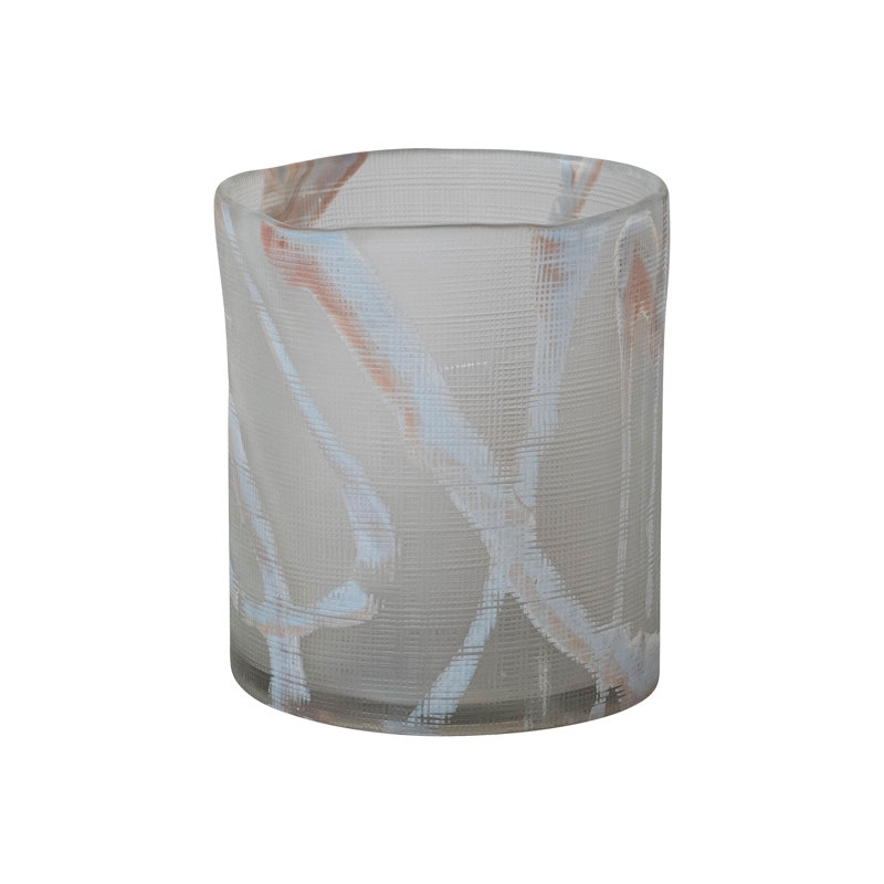 Grand vase en verre texturé