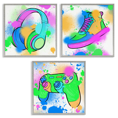 Ensemble de 3 giclées Urban Gaming & Sneakers par Marcus Prime