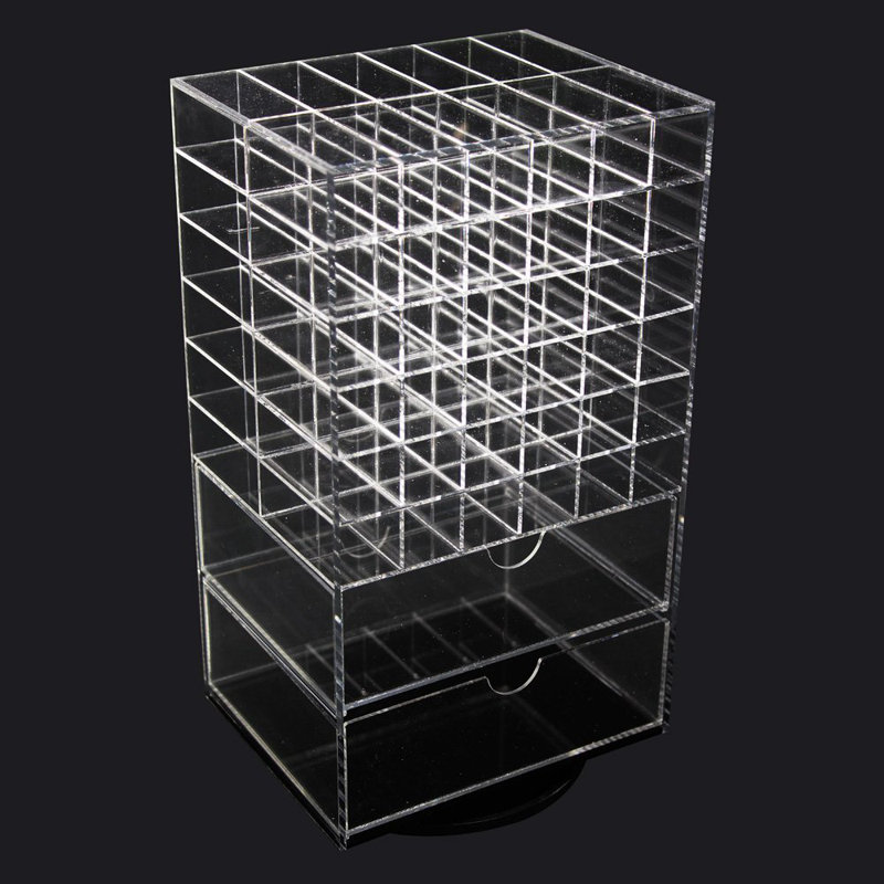 Roseleaf Acrylic 72 Compartment Makeup Organizer, Clear