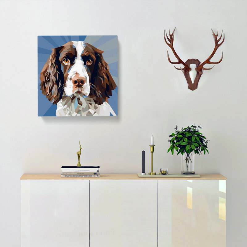 English Springer Spaniel Cubism - Wrapped Canvas, 50cm H x 50cm W x 3cm D