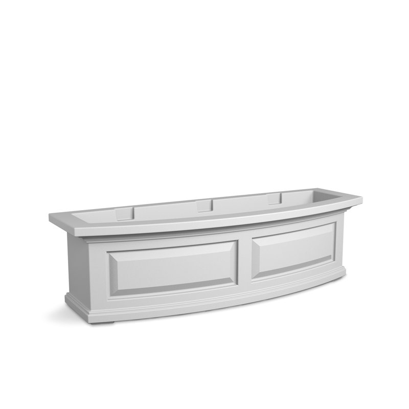 Boîte à fenêtre avec arrosage mural Mayant Nantucket, Blanc, H 10 po x l 36 po P 11,5 po
