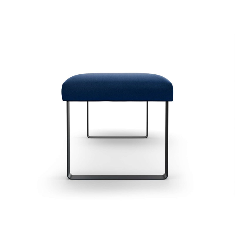Naquaria Upholstered Bench, Blue/Anthracite