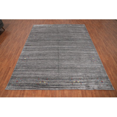 Tapis tribal fabriqué à la main de style Gabbeh 9 x 12
