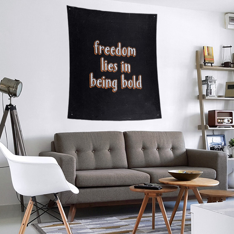 Tapisserie tableau noir en polyester en gras, H 27,5 po x l 37,5 po, Orange