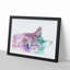 Colourful Abyssinian Cat in Abstract - Picture Frame Graphic Art Print-55686267-55686262