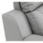 Fauteuil inclinable en cuir gris avec soutien lombaire et système à 8 ressorts sinueux - 40 po Largeur du colis blocs renforcés