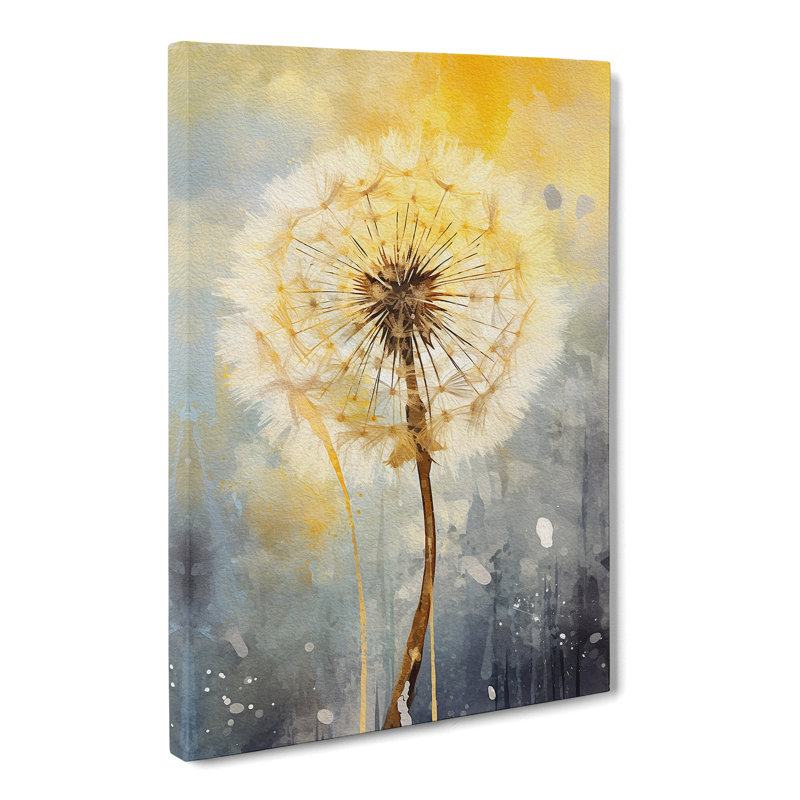 Dandelion Gestural No.2 - Wrapped Canvas, 60cm H x 40cm W x 3cm D