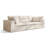 Boneless Large Modular Sectional Sofa,Convertible 3-Seater Floor Couch,No Assembly Required & Boxed Delivery,Plush With Pillows,Modern Minimalist In White-1724261903-1724261901-1724261898
