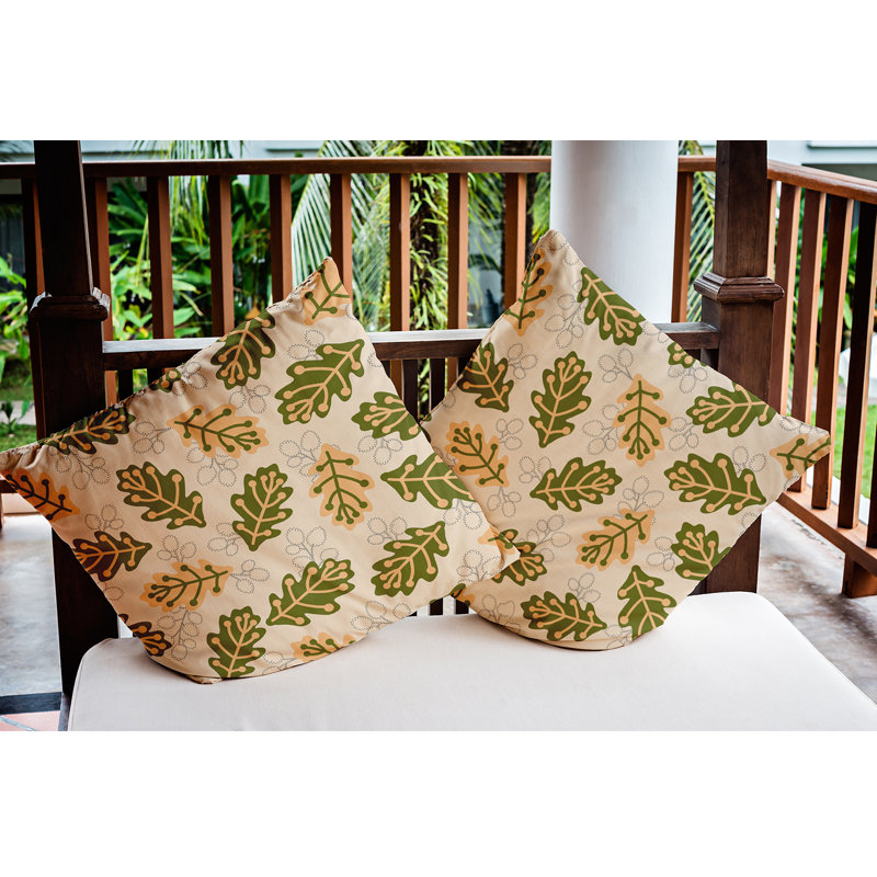 Coussin décoratif intérieur / extérieur en polyester Polyfill, Olive, 16 po x 16 po