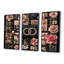 Ensemble de salon rose et noir à motif géométrique glamour II-107213243-107213235