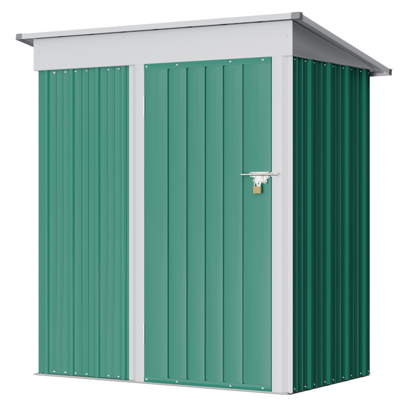 Outdoor 5 ft. W x 3 ft. D Material Storage Shed, Green