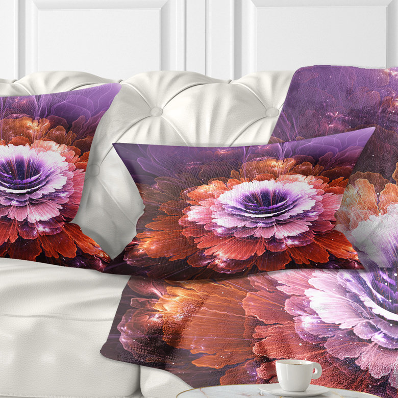 Abstrait fleur rose fractale abstraite - imprimé floral