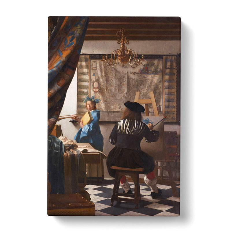 The Art by Johannes Vermeer - Wrapped Canvas Painting, 40cm H x 35cm W x 3cm D