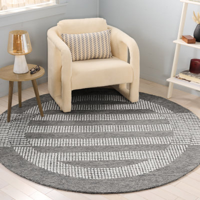 Striped Hand-Tufted Wool Area Rug