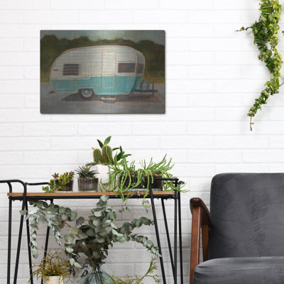 'Retro Camper 1' by Ethan Harper Metal Wall Art
