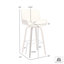 Tyler Mid-Century Swivel Counter Height Barstool in Brown Faux Leather with Walnut-1018992606