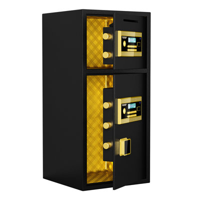 Tout est en sécurité avec fonction de code caché - 5,0 pieds cubes pour la maison, le bureau, l'hôtel, imperméable, double porte, fonction de fabrication à pièces, porte