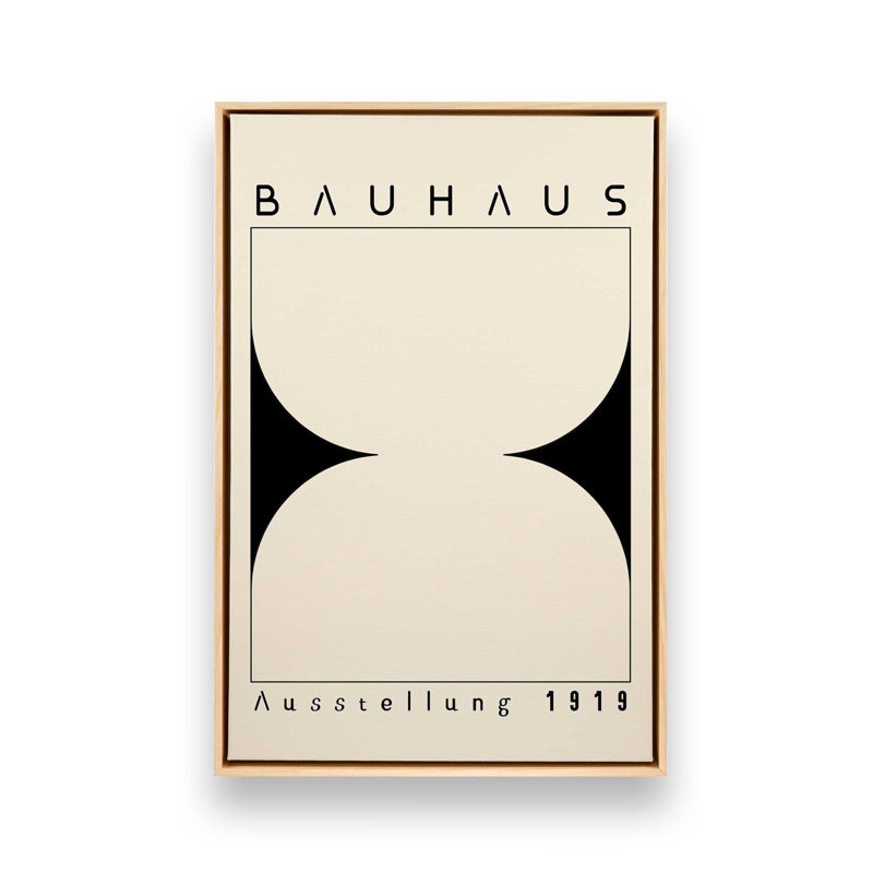 Toile roulée Bauhaus, H 12,75 po x l 8,75 po x P 1,75 po, Cadre américain en érable flottant