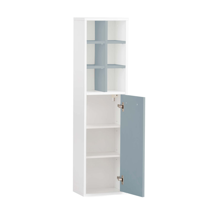 Bathroom Storage, White/Pigeon Blue