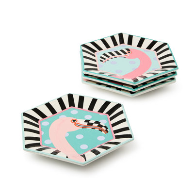 Patience Brewster Flamingo Dessert Plates